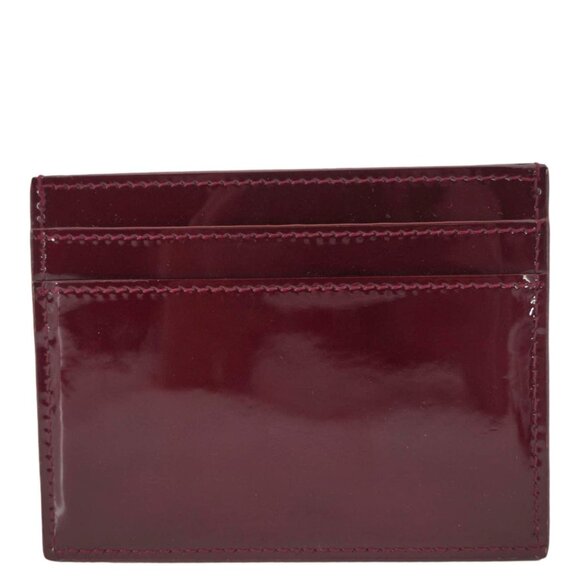 Yves Saint Laurent  Cassandra Leather Card Holder Burgundy - Picture 3 of 12